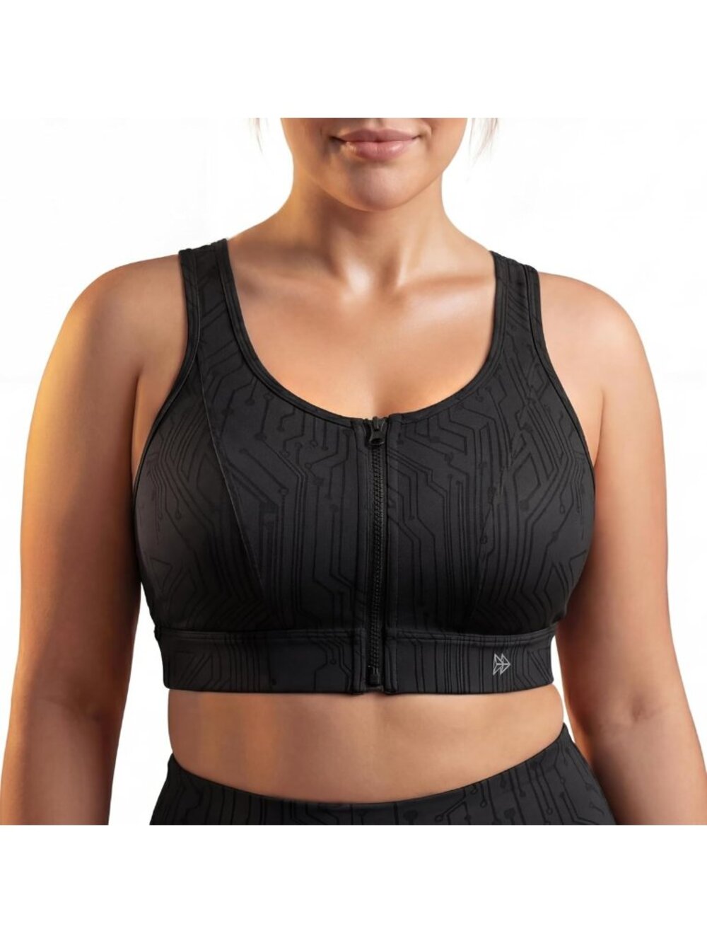 High Support Front Zip Sports Bra for Women | Full Coverage & Comfort